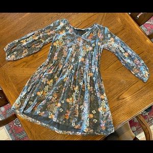 Jak & Peppar floral print girls dress, long sleeves size 12